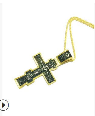 Wholesale Creative Alloy Cross Letter Engraved Necklace